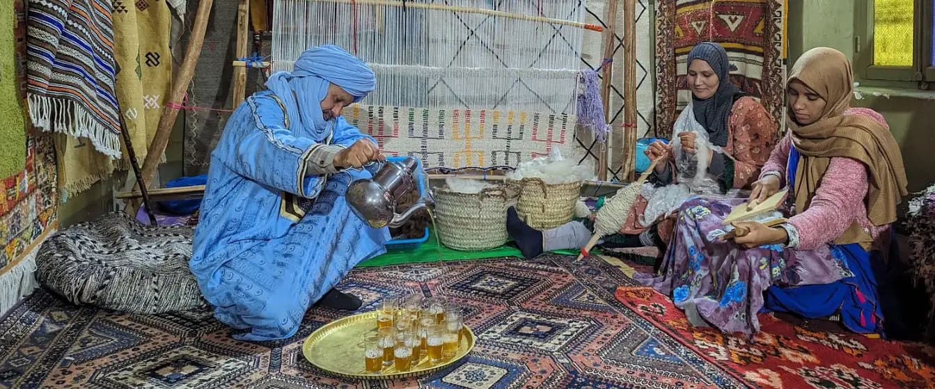 Illustration for Tinghir Mellah and Berber artisanal carpet factory