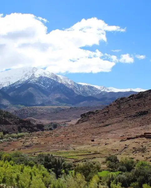 Atlas mountains, peaks and passes